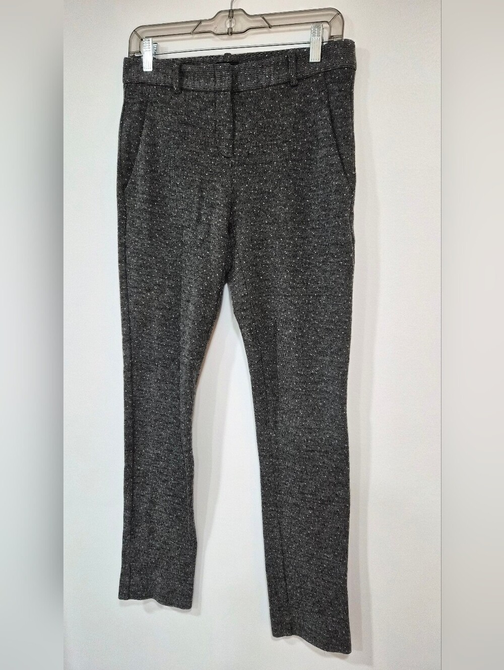 Theory Dark Gray Straight Leg Tweed Pants - Size 6
